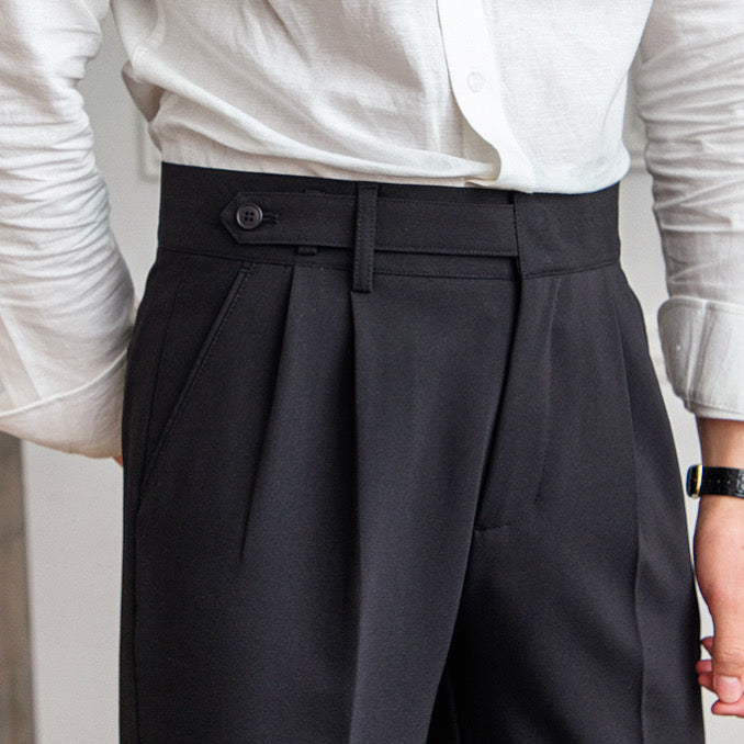 Pantalón "Americano" con Doble Pliegue