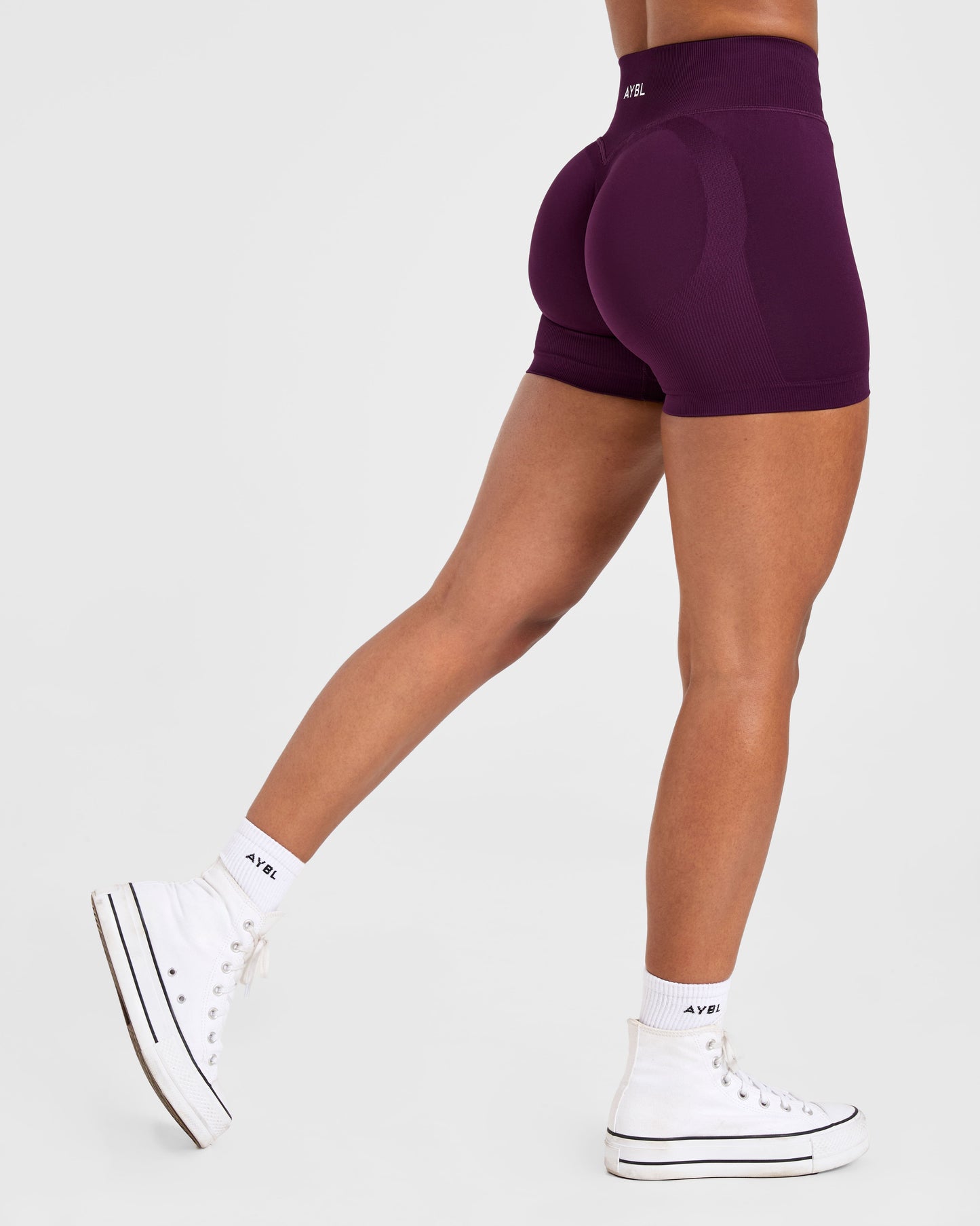 Shorts Adaptables Sin Costuras - Ciruela Medianoche