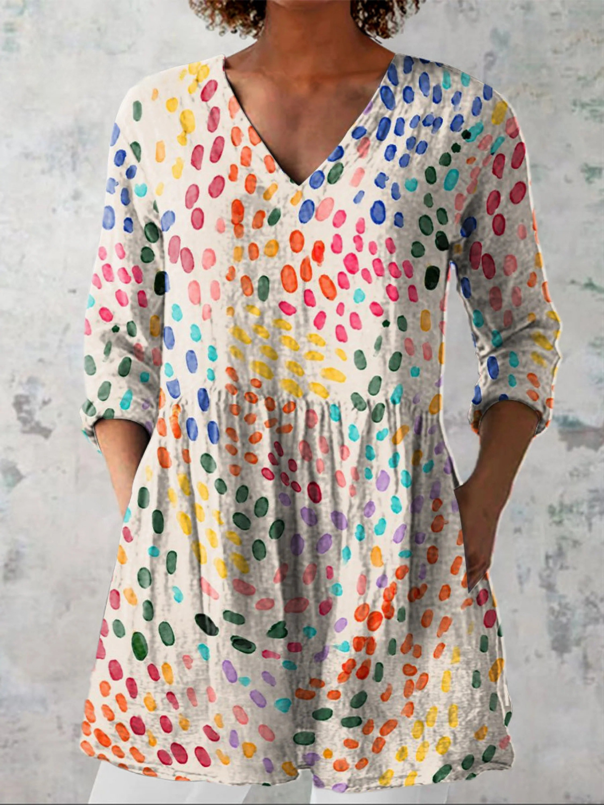 Pauline | Blusa Larga con Cuello en V