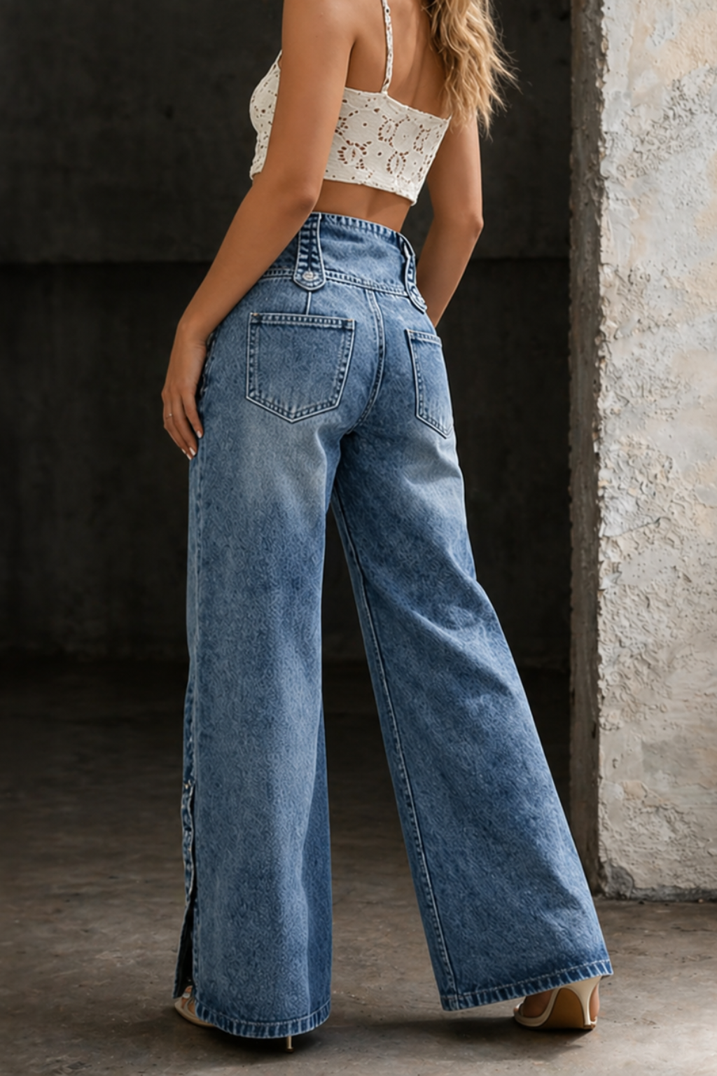 Mia | Jeans de Talle Alto con Abertura