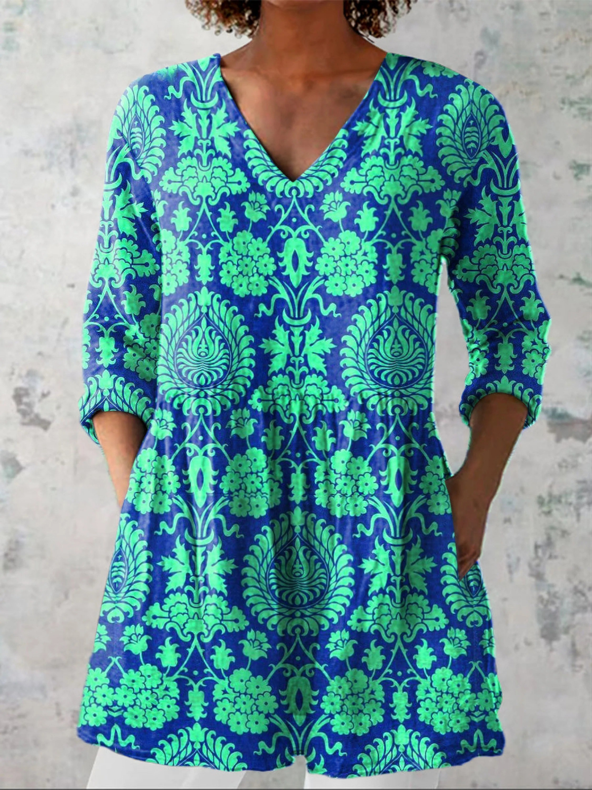 Ines | Blusa Larga con Cuello en V