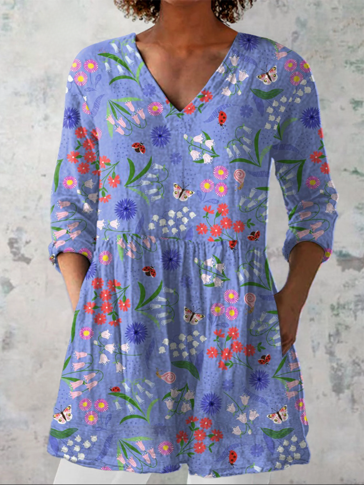 Aline | Blusa Larga con Cuello en V
