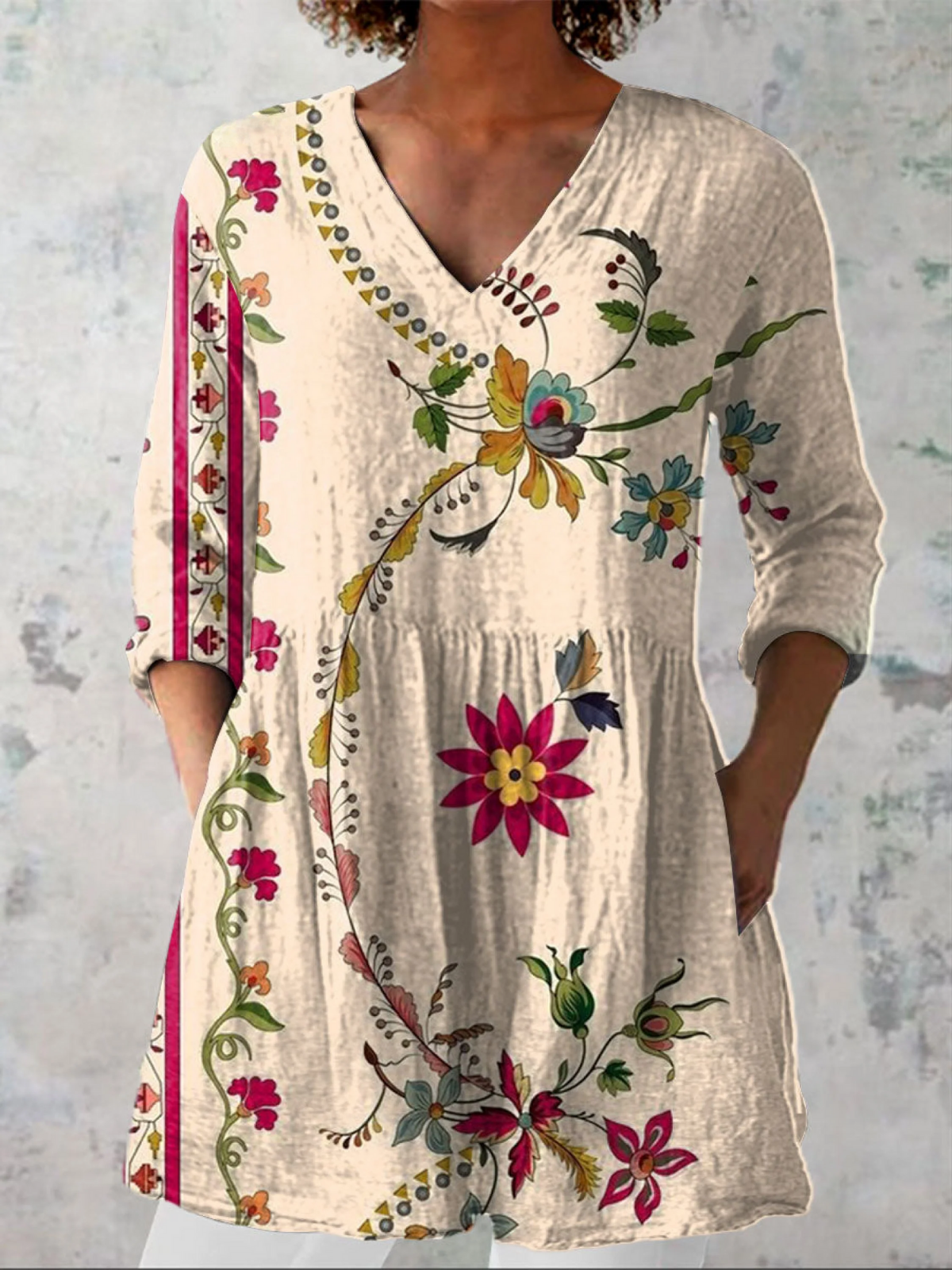 Clara | Blusa Larga con Cuello en V