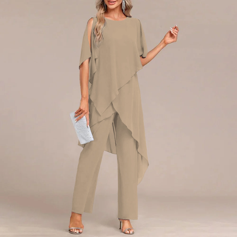 Chloé | Conjunto de Dos Piezas con Cuello Redondo
