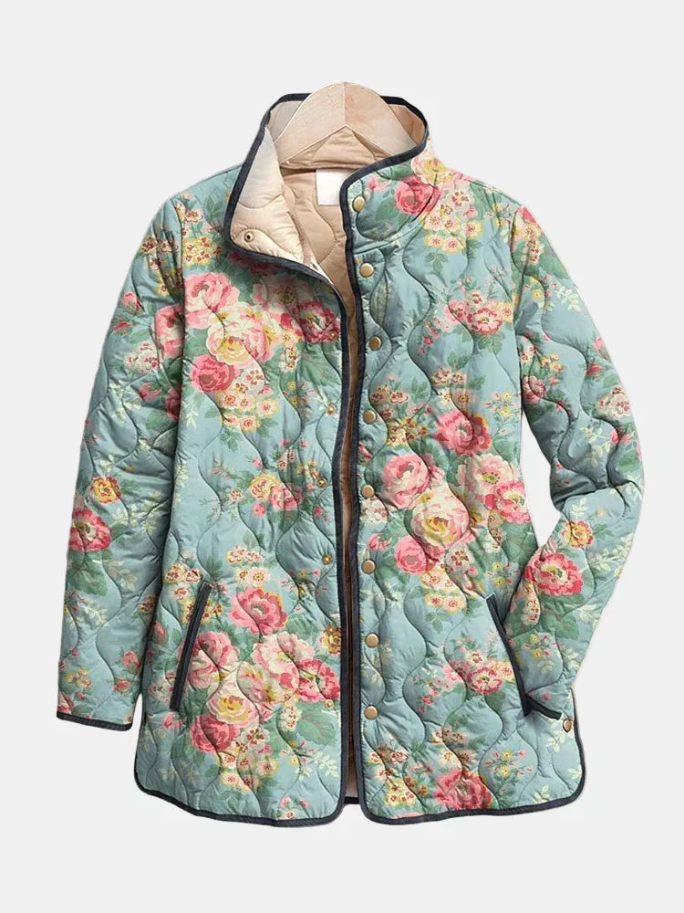 ELARA | Chaqueta Acolchada con Estampado de Flores