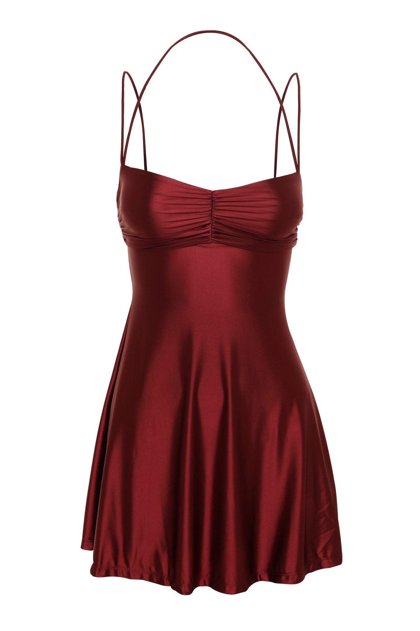 Vestido Corto Georgette Rojo