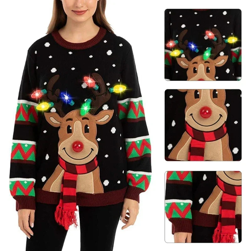 Holly | Suéter Navideño con Luces
