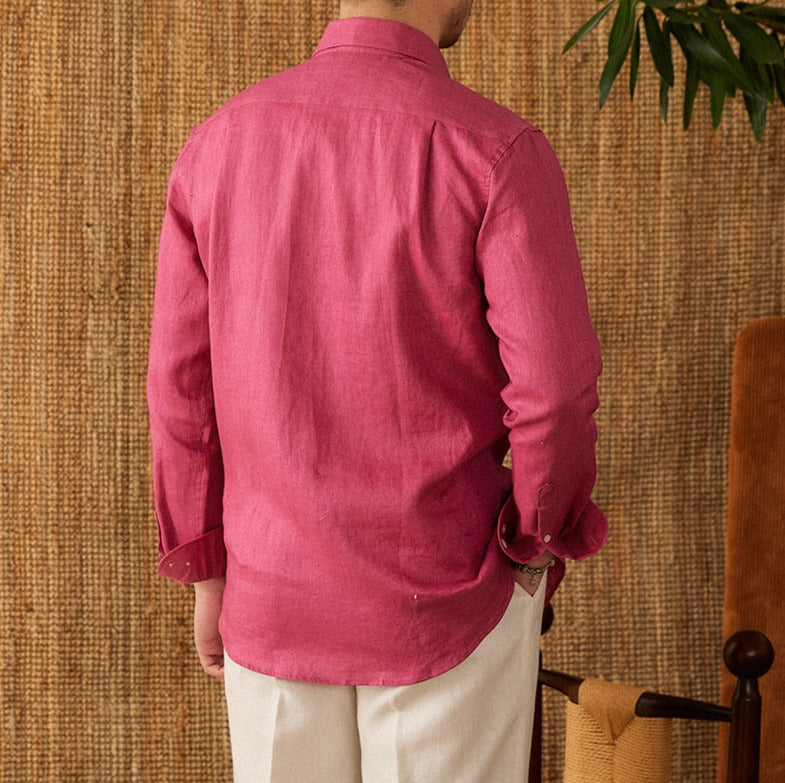 Camisa "Cannes" de Lino, Manga Larga