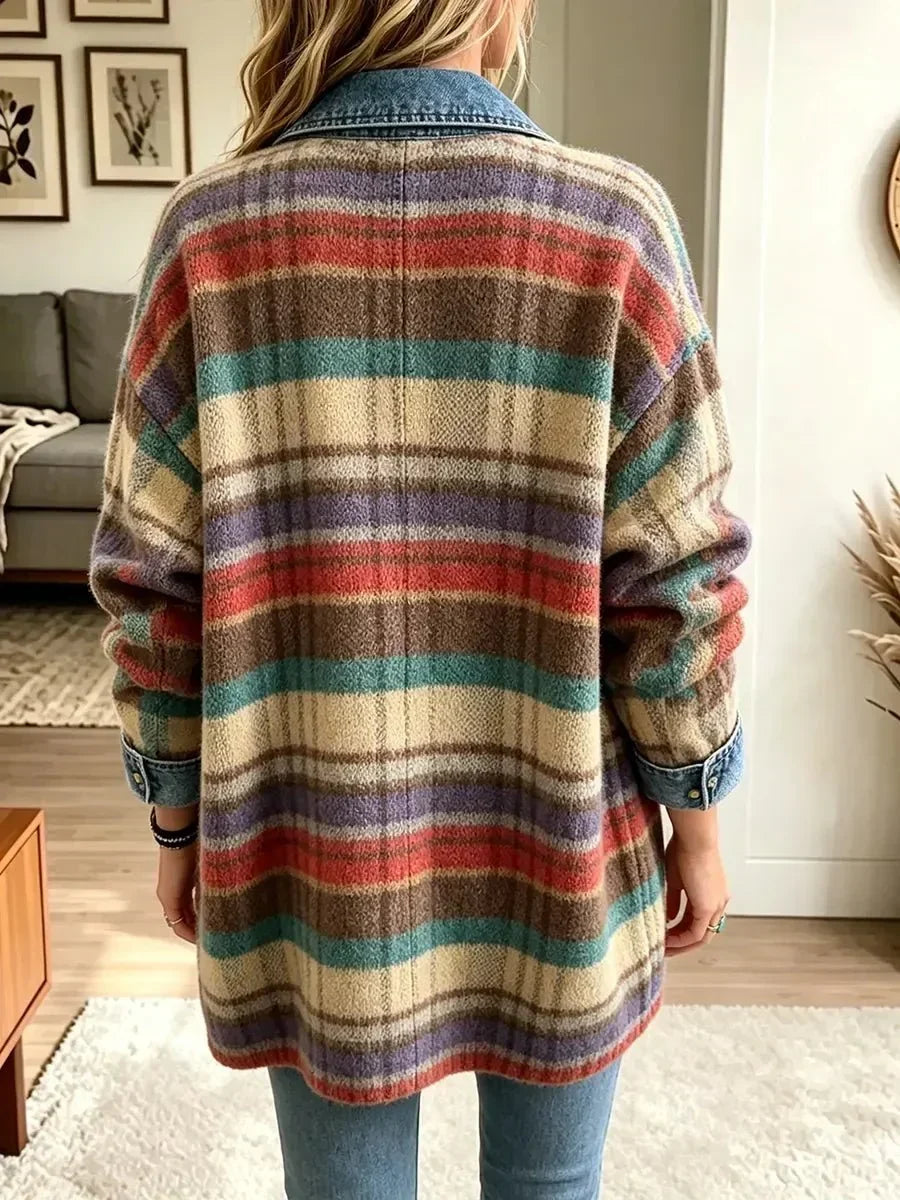 Alicia | Chamarra de Mezclilla Vintage Patchwork para Mujer