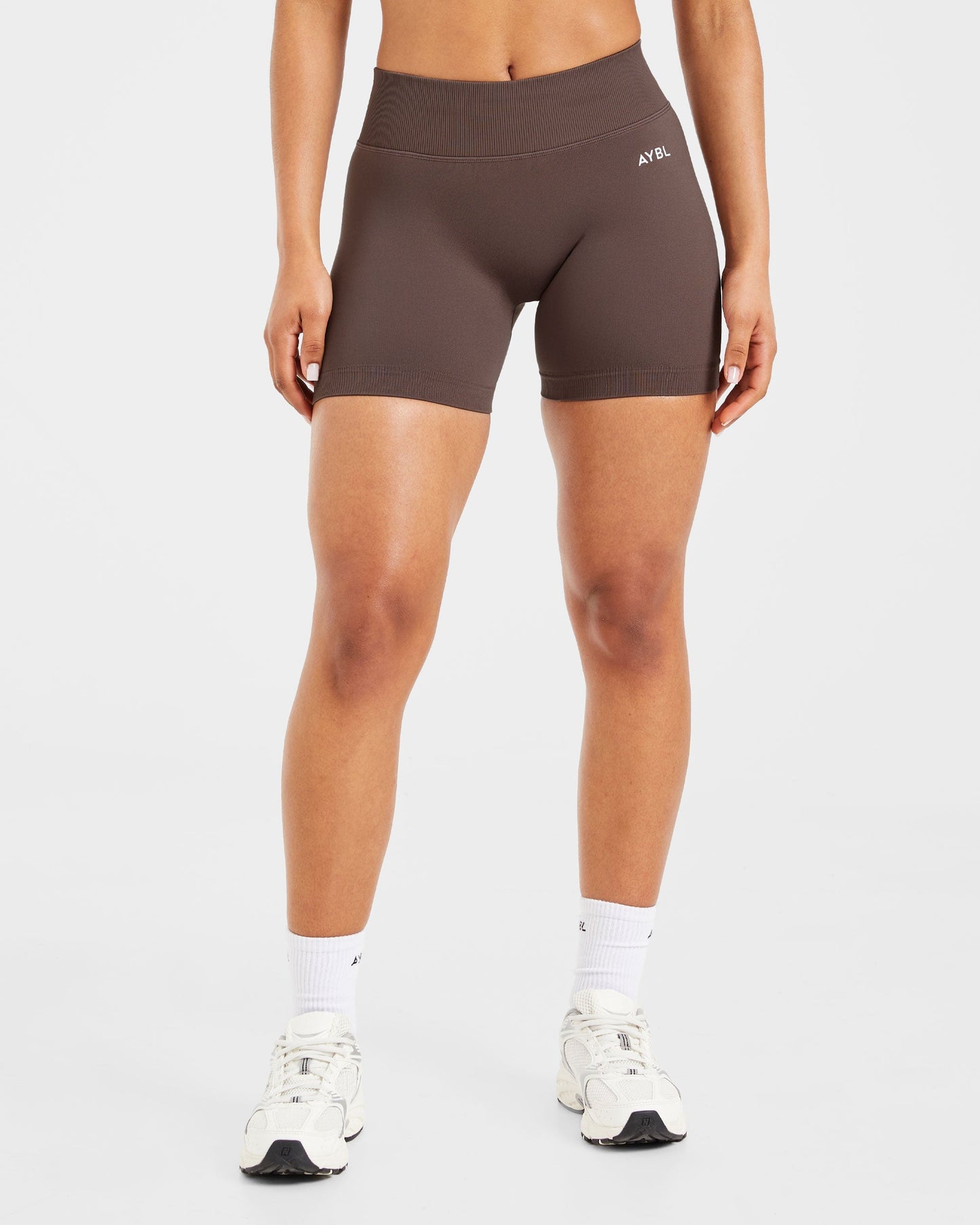 Shorts Adaptables Sin Costuras - Café