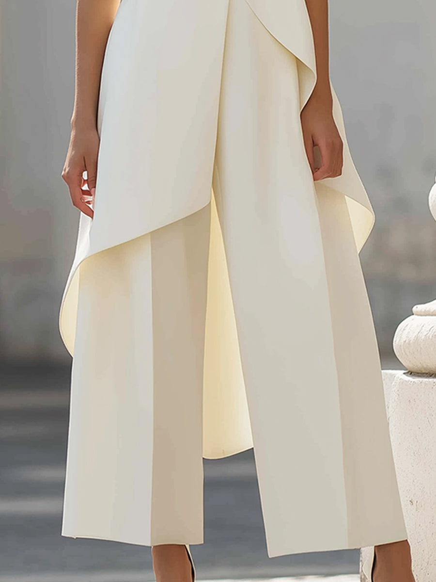 Catalina | Conjunto de Mujer con Cuello Alto y Pantalón Palazzo