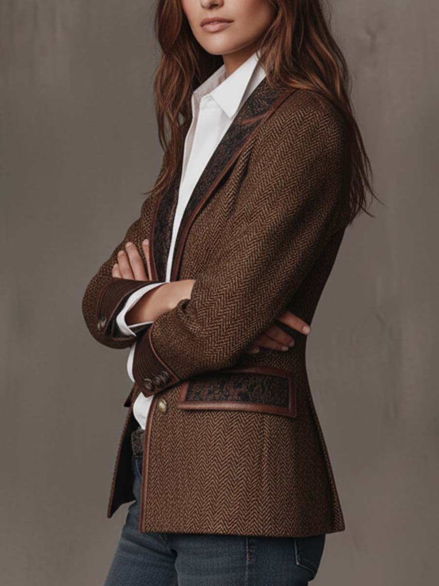 Gisèle | Blazer con Detalles en Zigzag