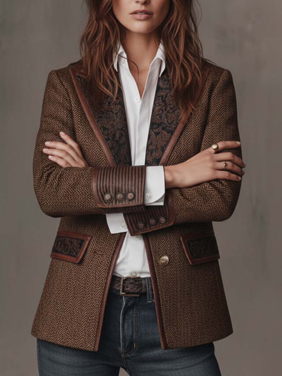 Gisèle | Blazer con Detalles en Zigzag