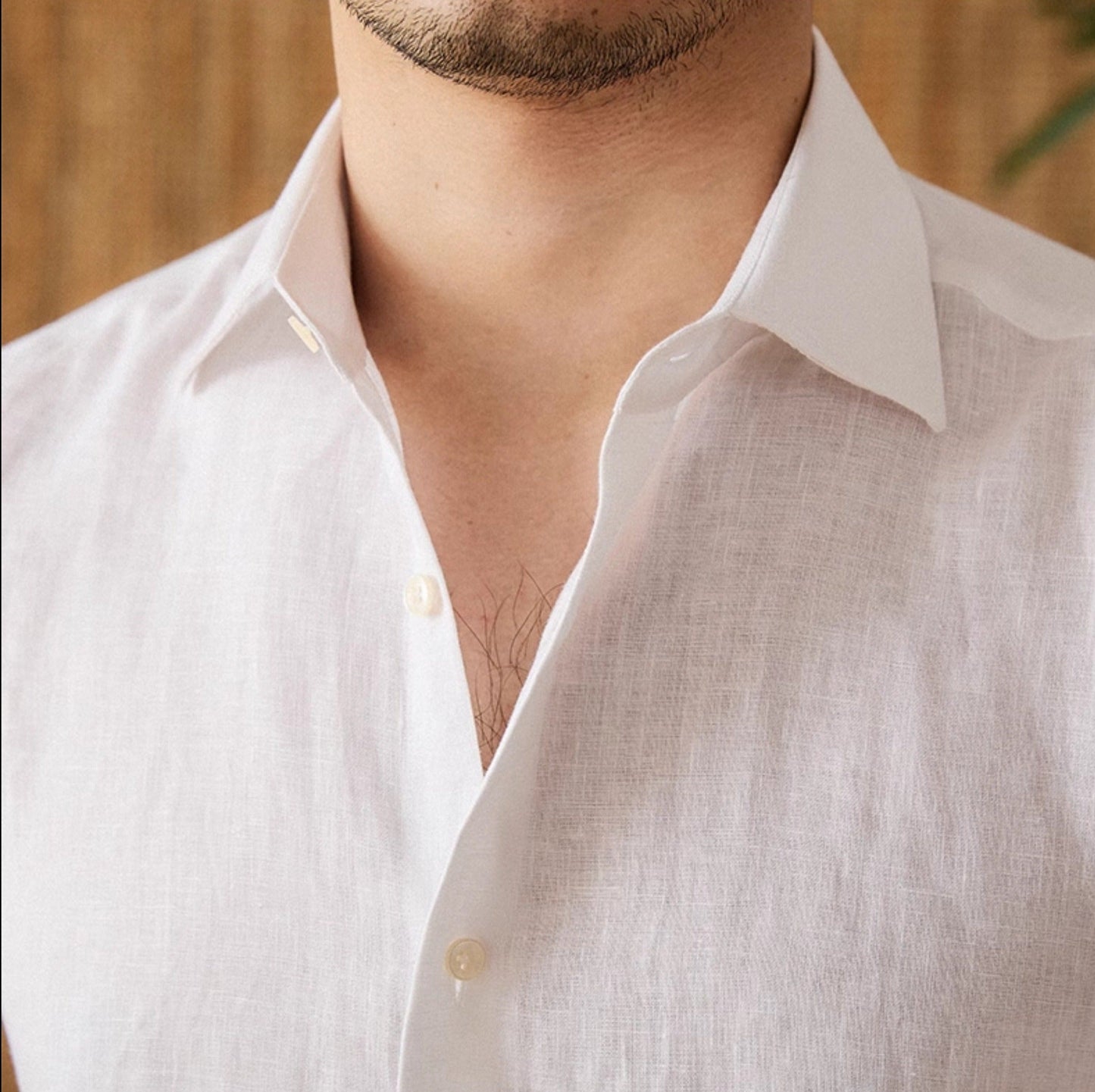 Camisa "Cannes" de Lino, Manga Larga