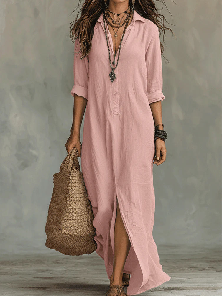 WILLOW | Vestido Maxi sin Esfuerzo, Silueta Favorecedora y Versátil para Diario