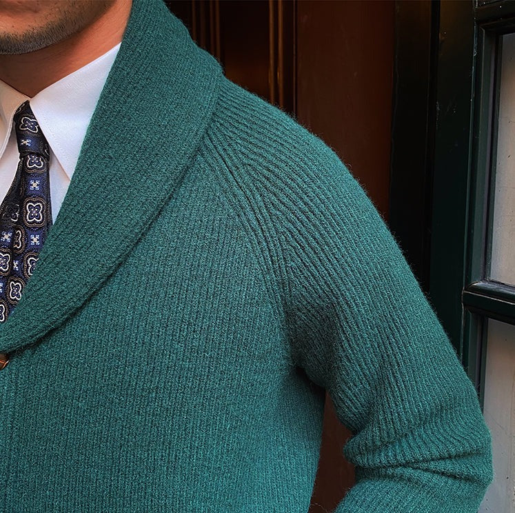 Cárdigan Tejido "Bond Street" con Cuello Solapa