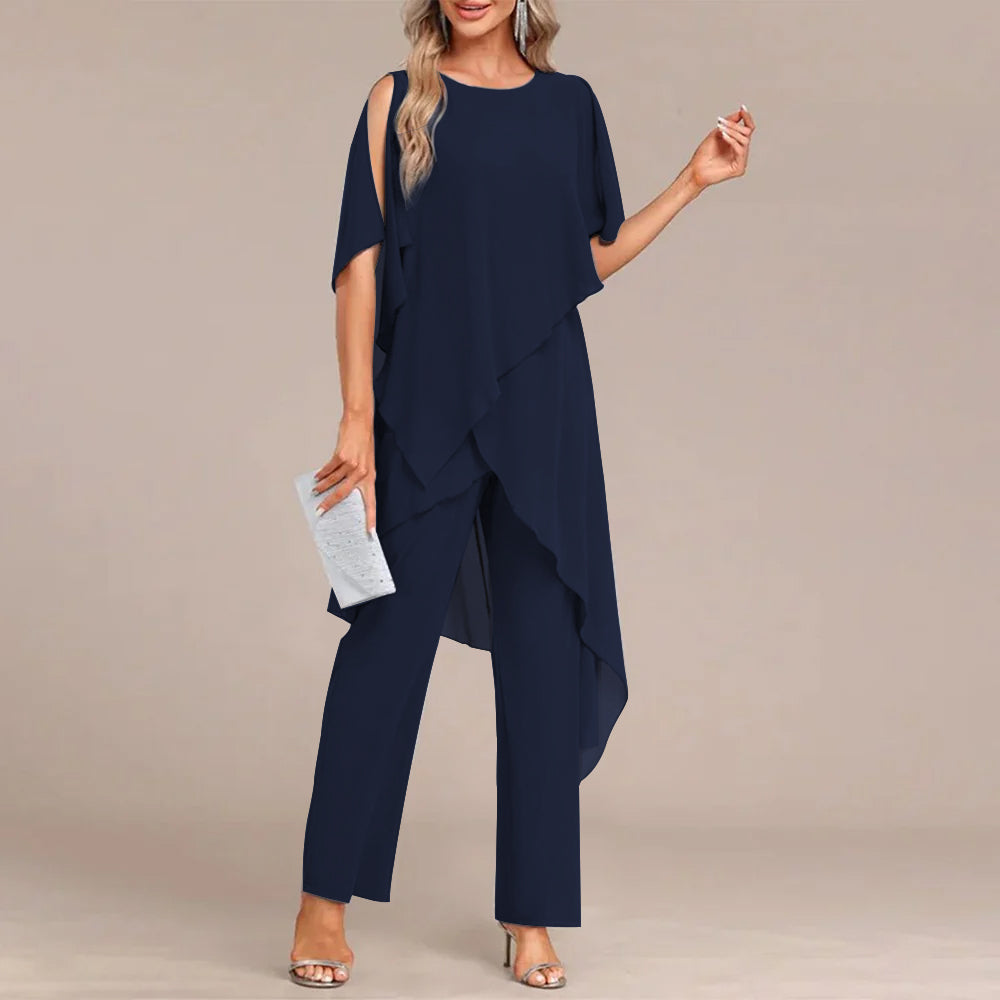 Chloé | Conjunto de Dos Piezas con Cuello Redondo