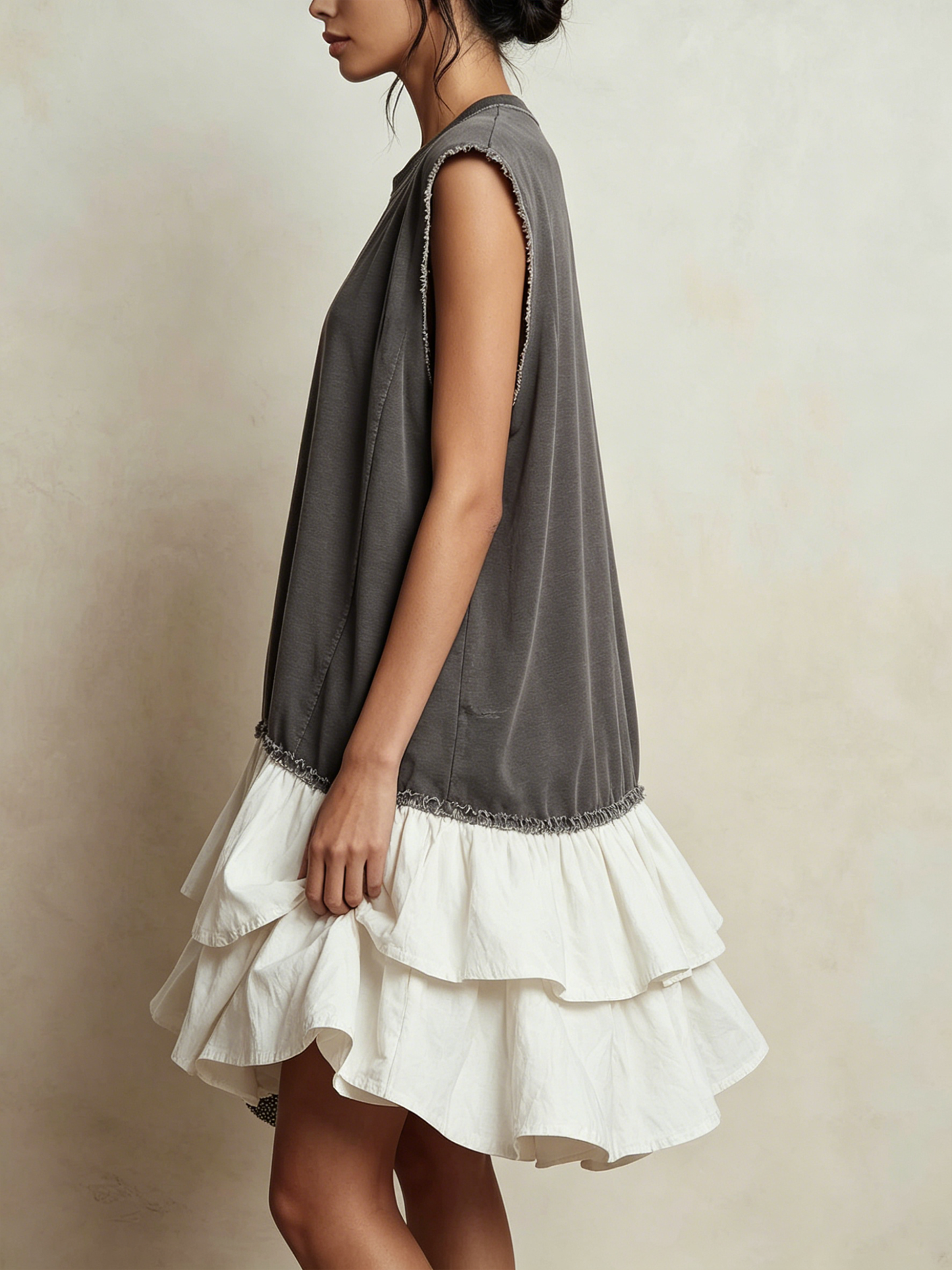 Ilaria | Vestido casual a bloques de color, ajuste amplio, de vacaciones