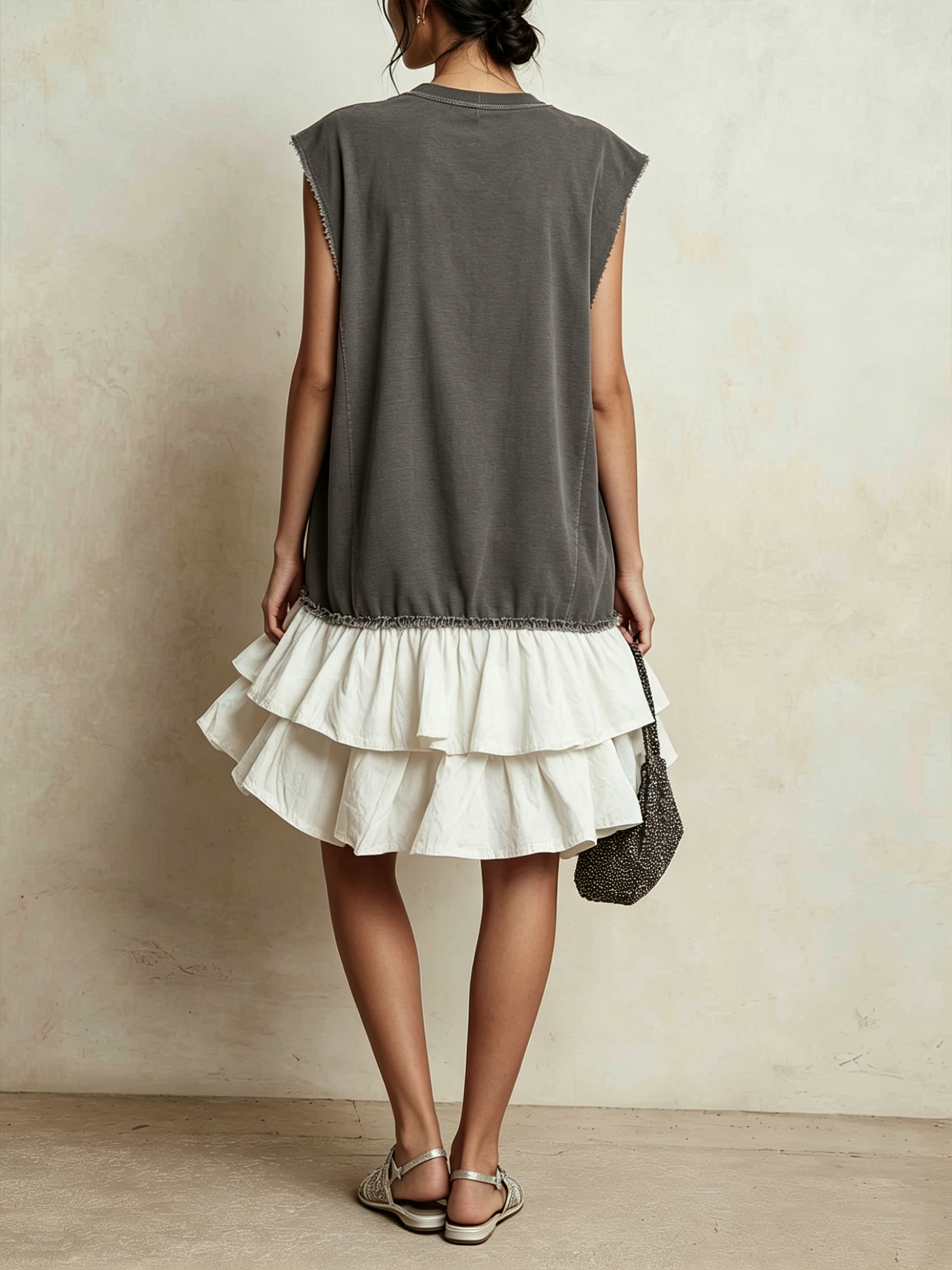 Ilaria | Vestido casual a bloques de color, ajuste amplio, de vacaciones
