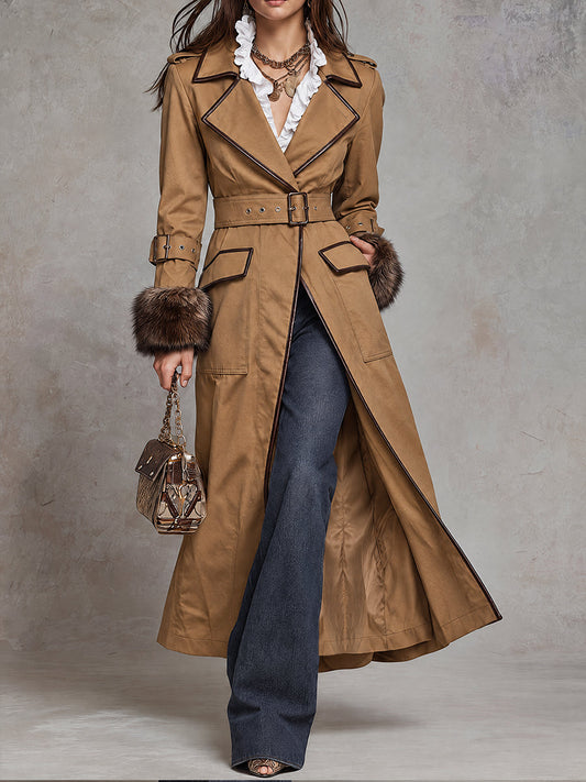 Gabardina Desert Nomad con Puños de Piel