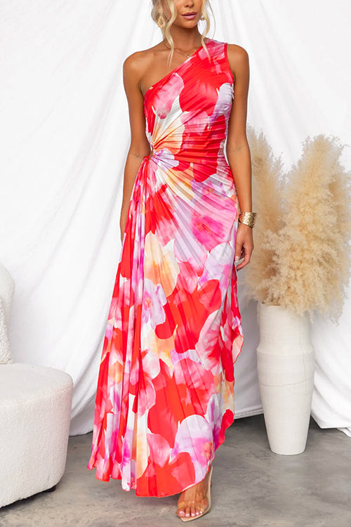 Yasmin | Pleated One-Shoulder Dress