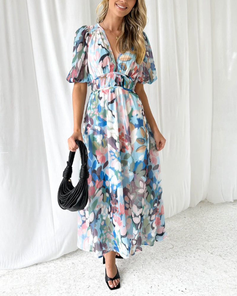Celine | Feminine Dress with Floral Print