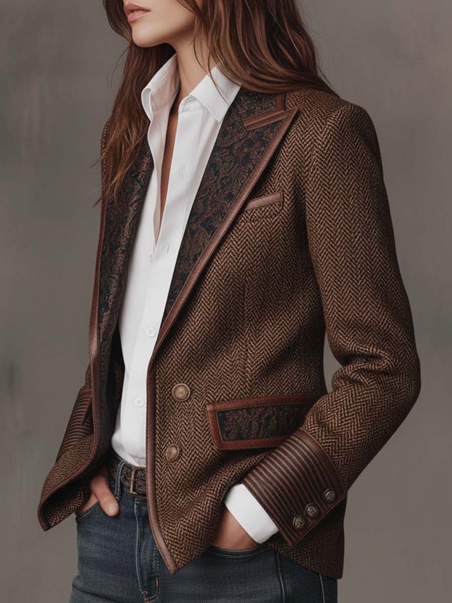 Gisèle | Blazer con Detalles en Zigzag