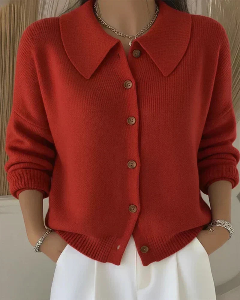 Vega | Chamarra de Punto con Cuello Camisero