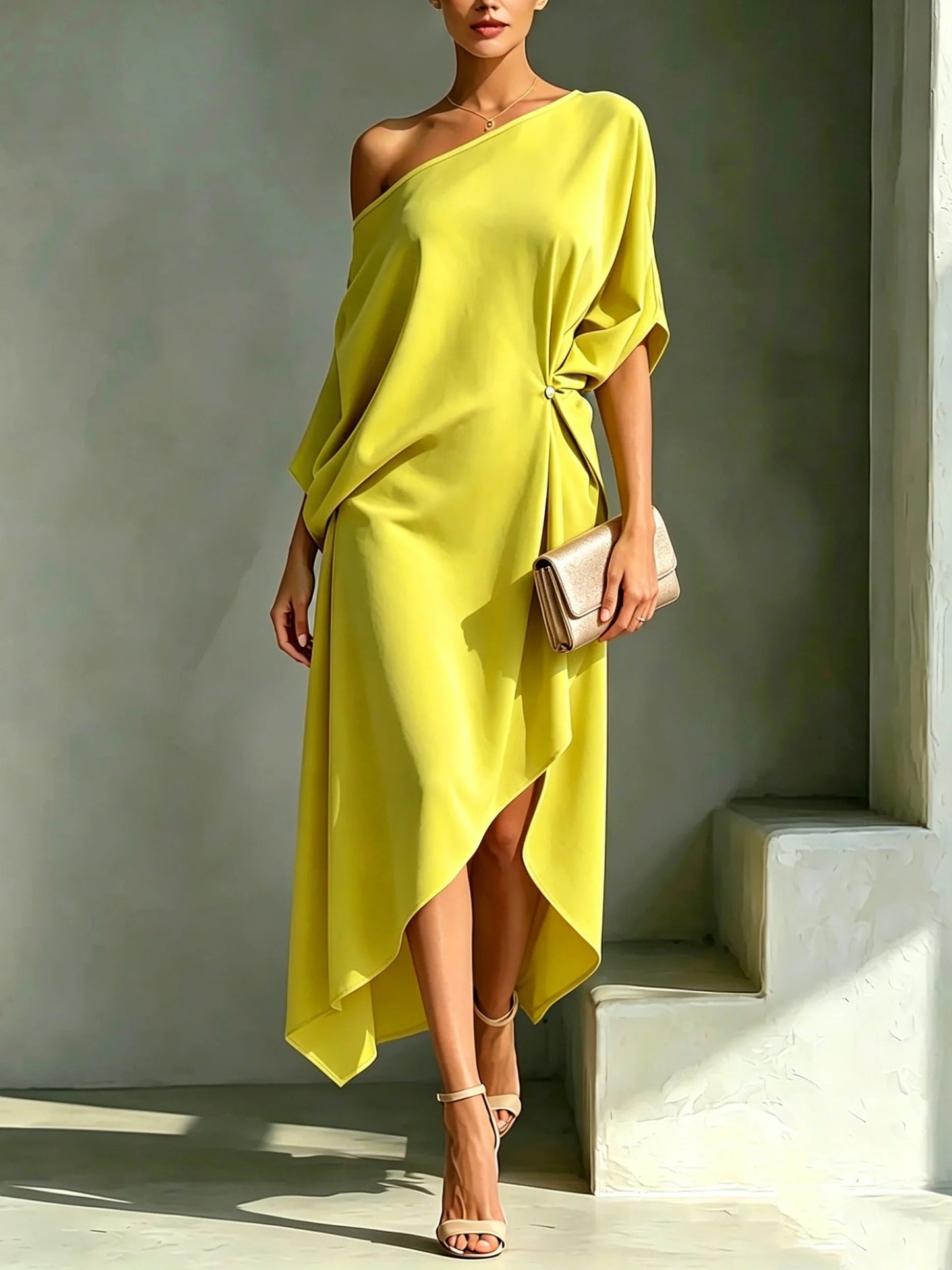 Clara | Vestido asimétrico elegante