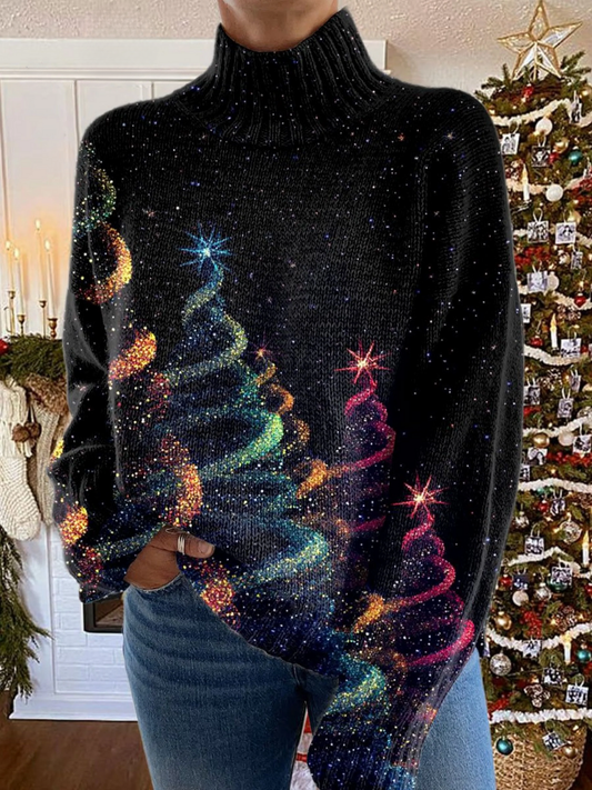 Colleen | Suéter Navideño Brillante de Cuello de Tortuga