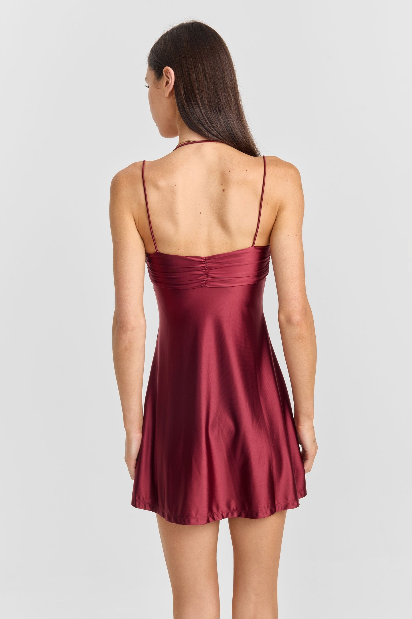 Vestido Corto Georgette Rojo