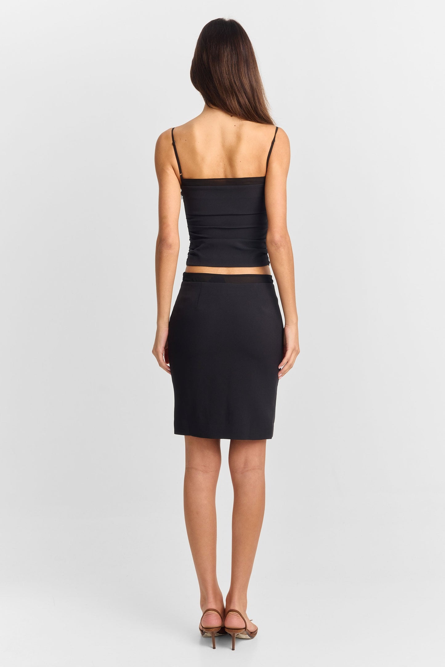 Falda Midi Francine Negra