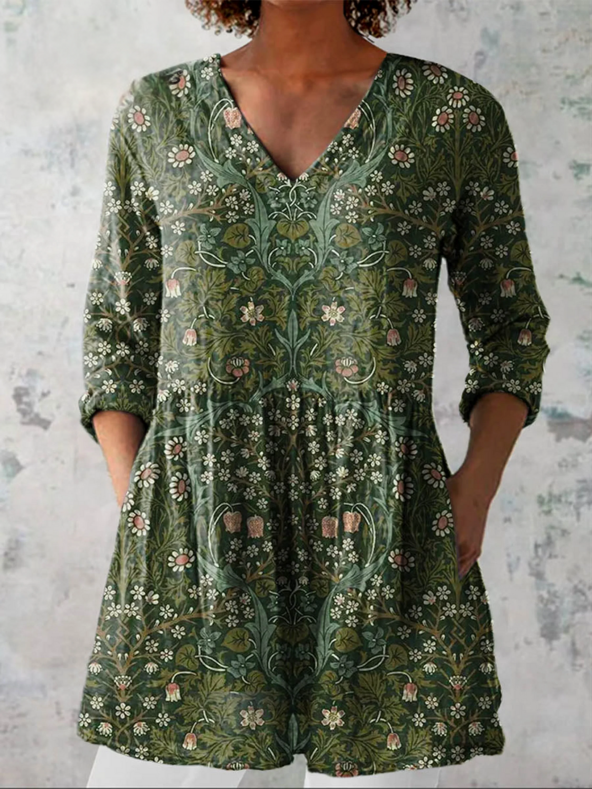 Julie | Blusa Larga con Cuello en V