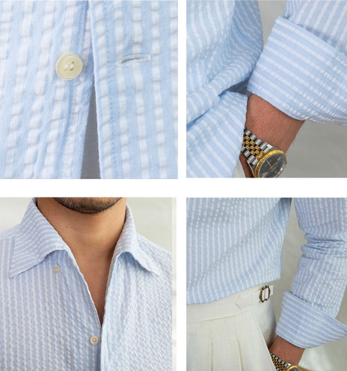 Camisa "Bagatelle" de Seersucker a Rayas