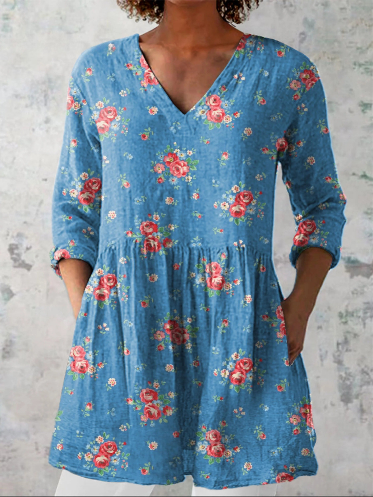 Melanie | Blusa Larga con Cuello en V