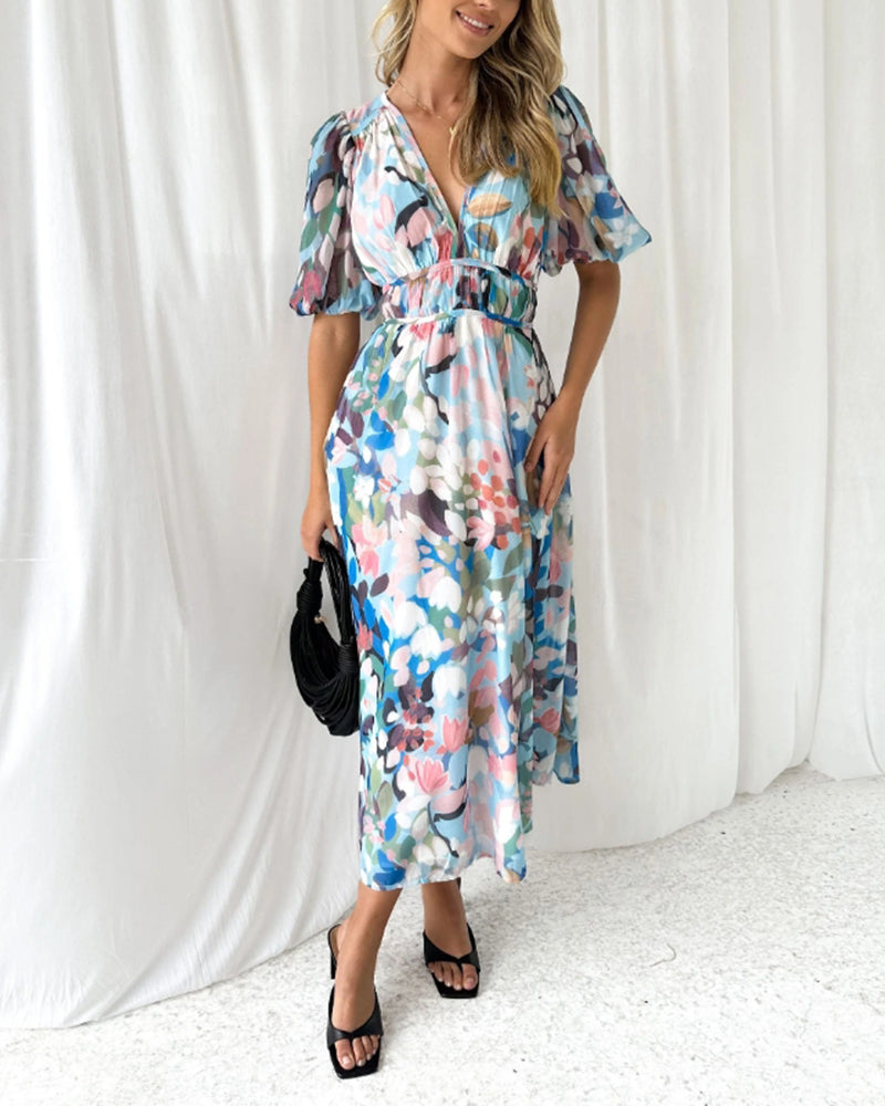 Celine | Feminine Dress with Floral Print