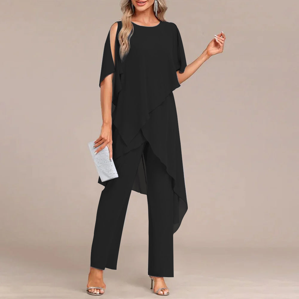 Chloé | Conjunto de Dos Piezas con Cuello Redondo