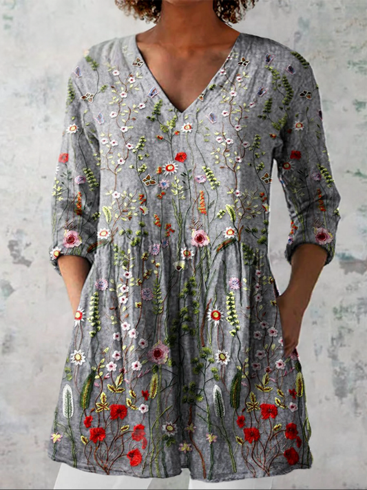 Amelie | Blusa Larga con Cuello en V