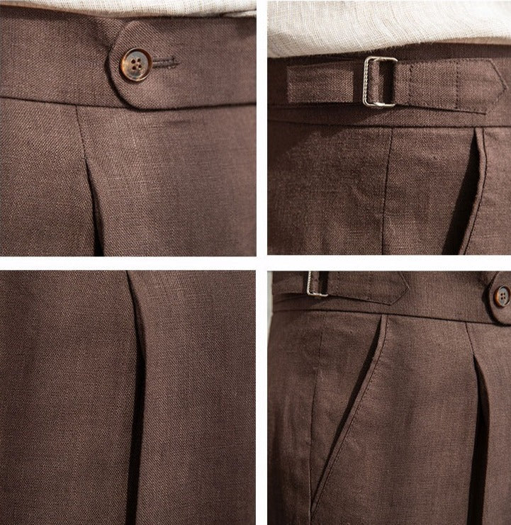 Pantalón "Monte Carlo" de Lino con Pliegue