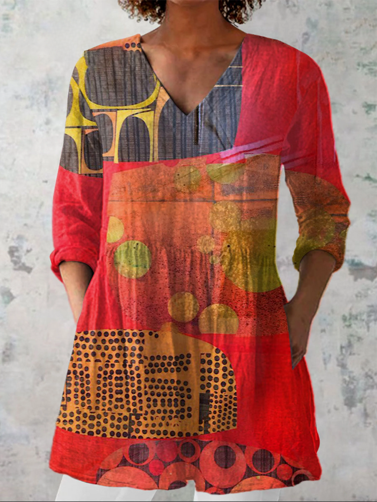 Lucie | Blusa Larga con Cuello en V
