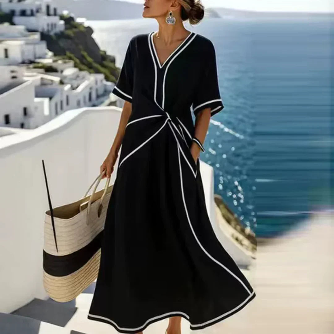 Mila | Vestido Elegante con Cintura Favorecedora, Chic para Vacaciones