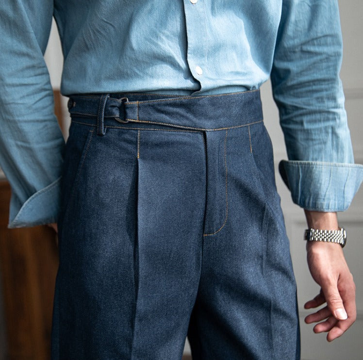 Pantalón de Mezclilla "Portovenere", Corte Recto