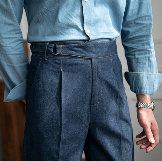 Pantalón de Mezclilla "Portovenere", Corte Recto