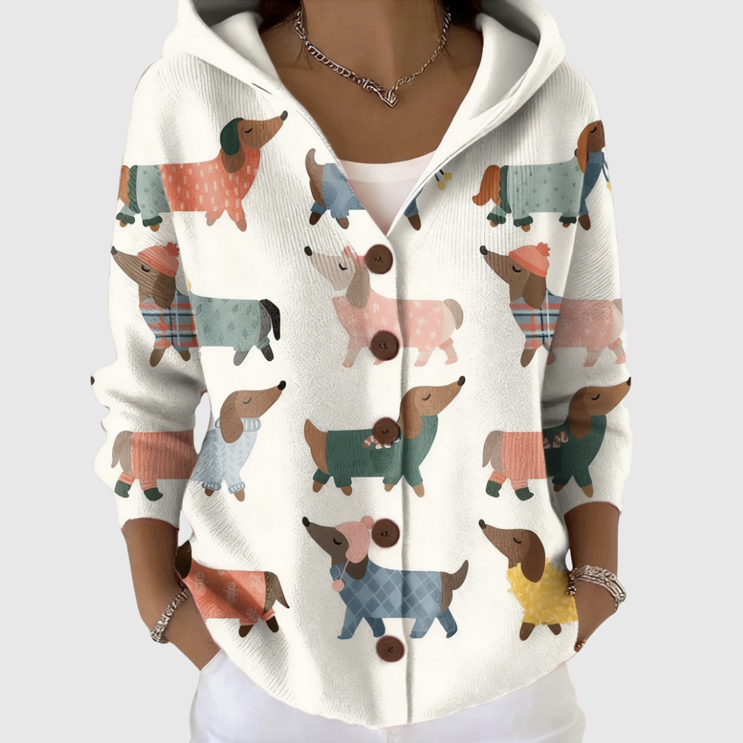 Nieve | Chamarra efecto punto con capucha