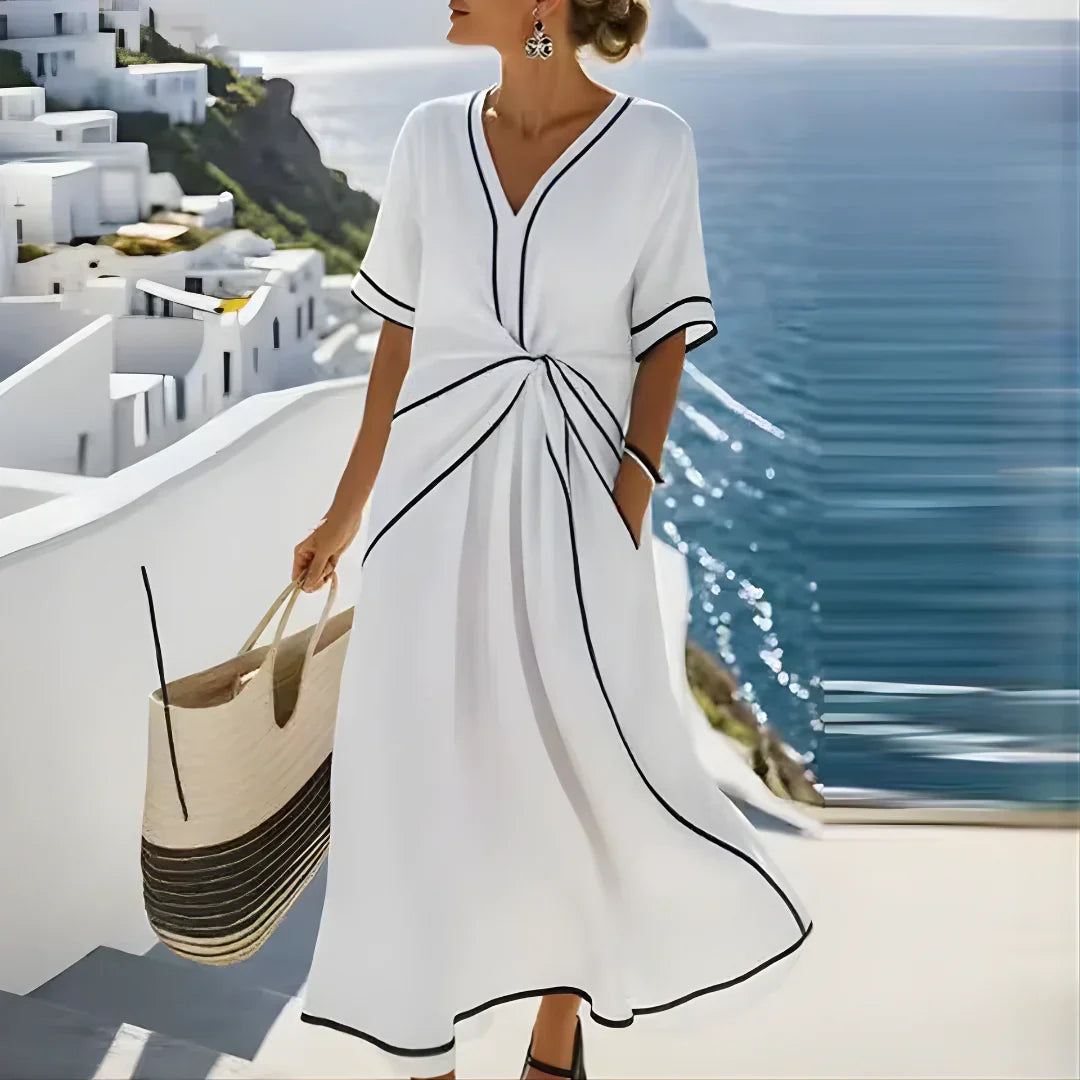 Mila | Vestido Elegante con Cintura Favorecedora, Chic para Vacaciones