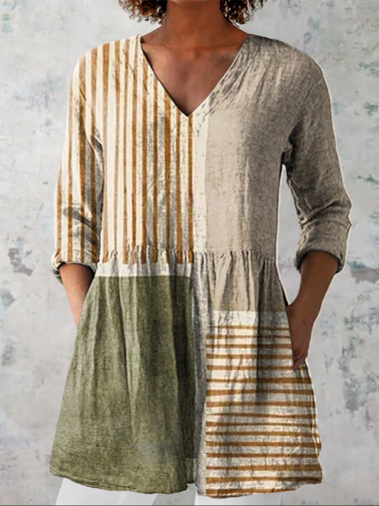 Camille | Blusa Larga con Cuello en V