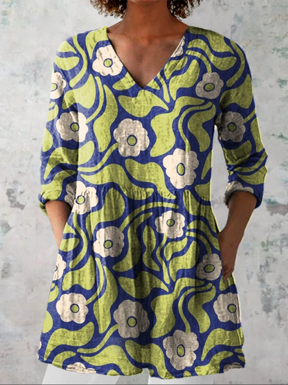 Elodie | Blusa Larga con Cuello en V