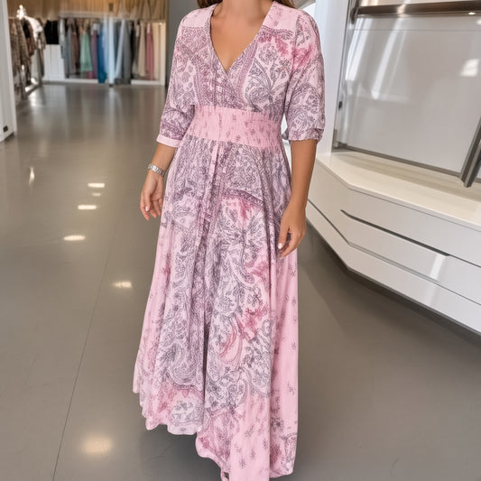 Diletta | Vestido con estampado floral - Rosa