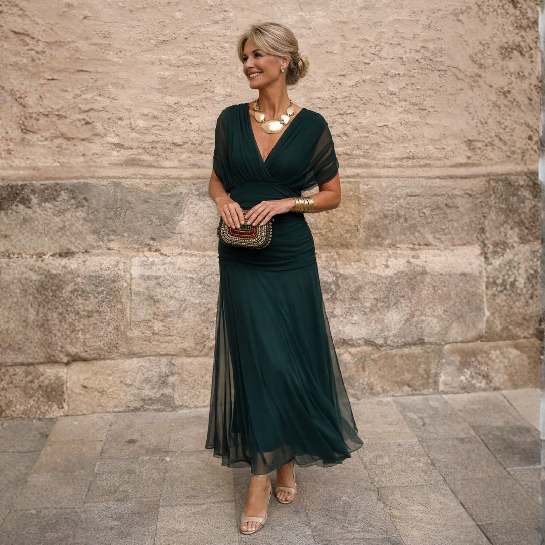 Mikaela | Vestido Largo de Mujer con Hombros Descubiertos