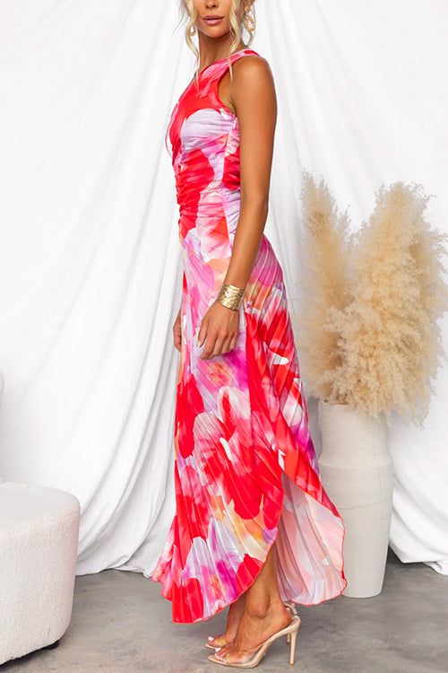 Yasmin | Pleated One-Shoulder Dress